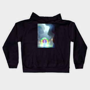 GHOST ADMIRES A HALLOWEEN JUKEBOX Kids Hoodie